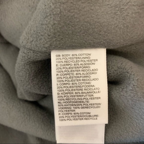 The North Face Blue Teal Snap Zipper Hooded Fleece Lined Jacket Size M - Picture 7 of 9